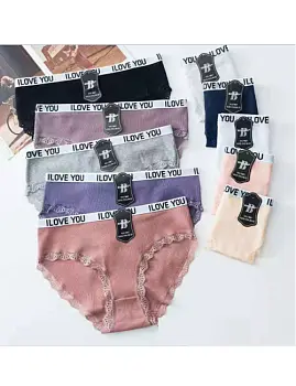 Трусы в рубчик однотонные женские р-р 3XL-5XL