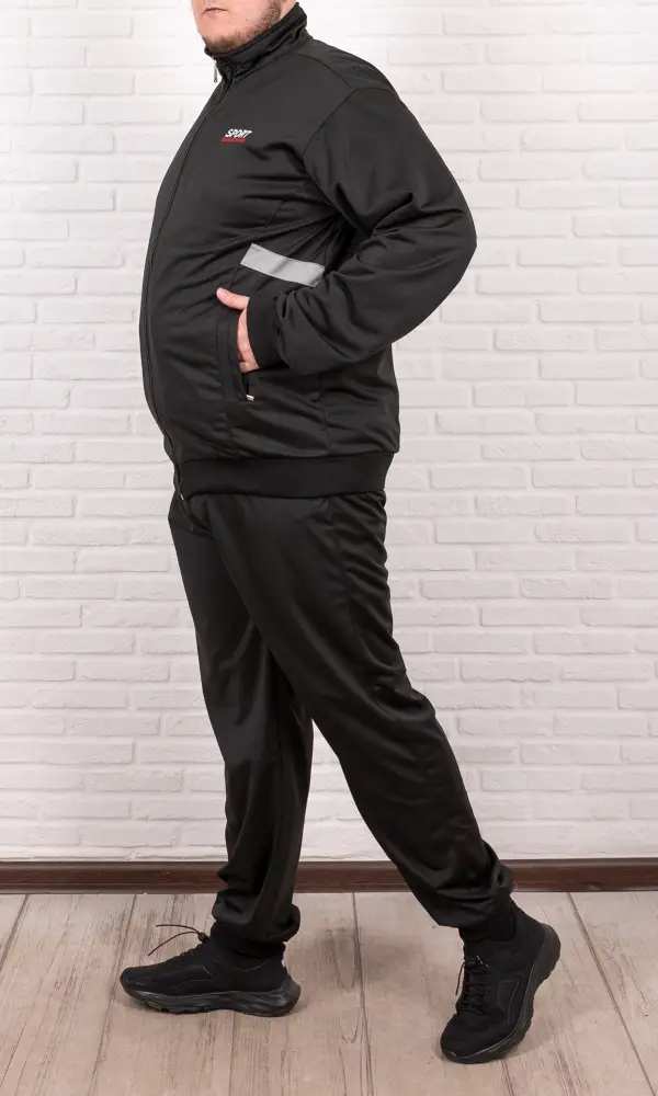 Спортивный костюм "Микросетка", однотонный, мужской, большие размеры (р-р 54-62)