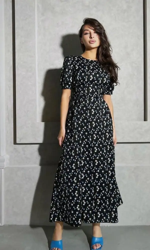 Платье летнее с коротким рукавом ( р-р 42-48)