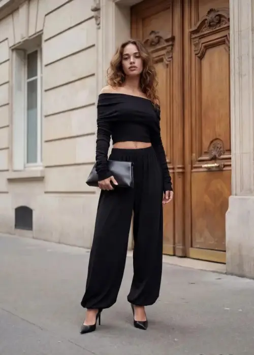 Костюм двойка женский топ и брюки-алладины (р-р 42-44)