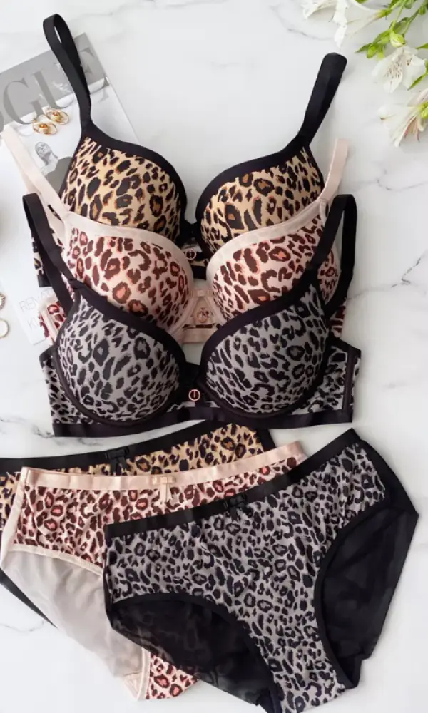 Нижнее белье женское Комплект леопардовый ( С 80-95)