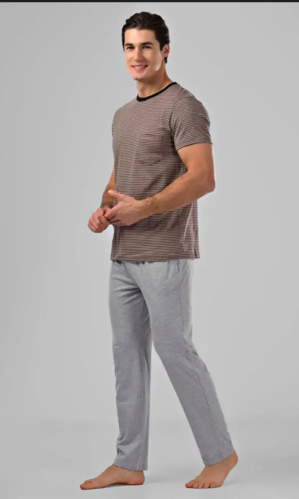 Пижама мужская футболка с карманом- брюки (р-р 48-56)