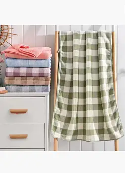 Полотенце банное клетчатое махровое (70*140)