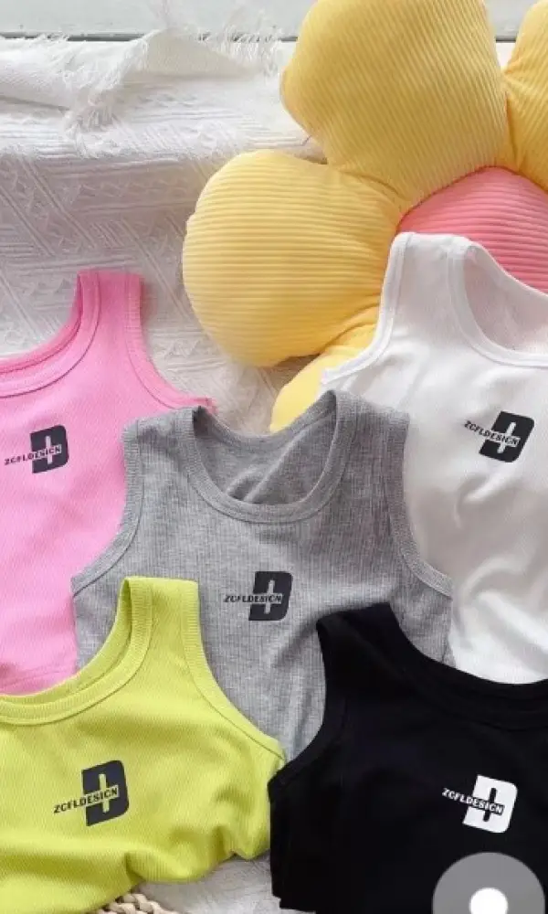 Майка-топ в рубчик на девочку ( р-р 90-130)