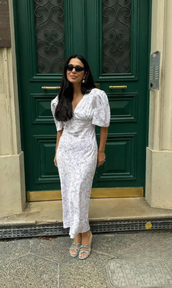 Платье макси с драпировкой на груди женское (р-р 42-48)