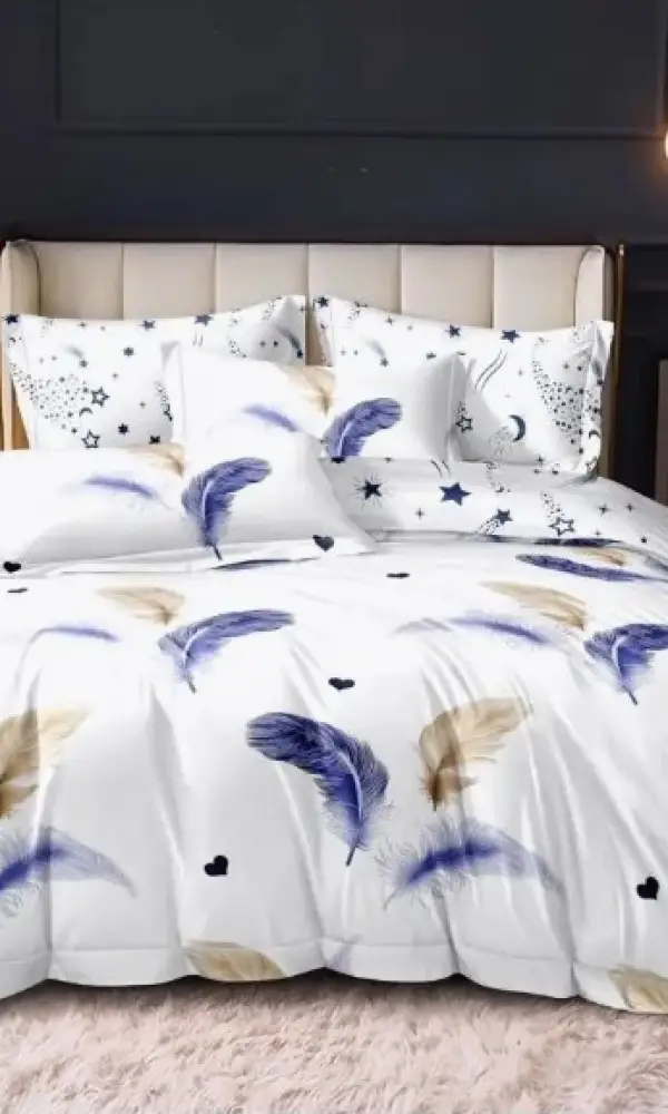 Комплект постельного белья, перышко , поплин ( 1,5сп)