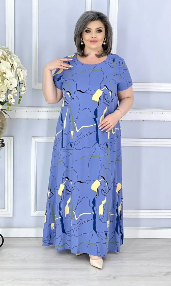 Женское платье в пол, штапель ( р-р 50-56)