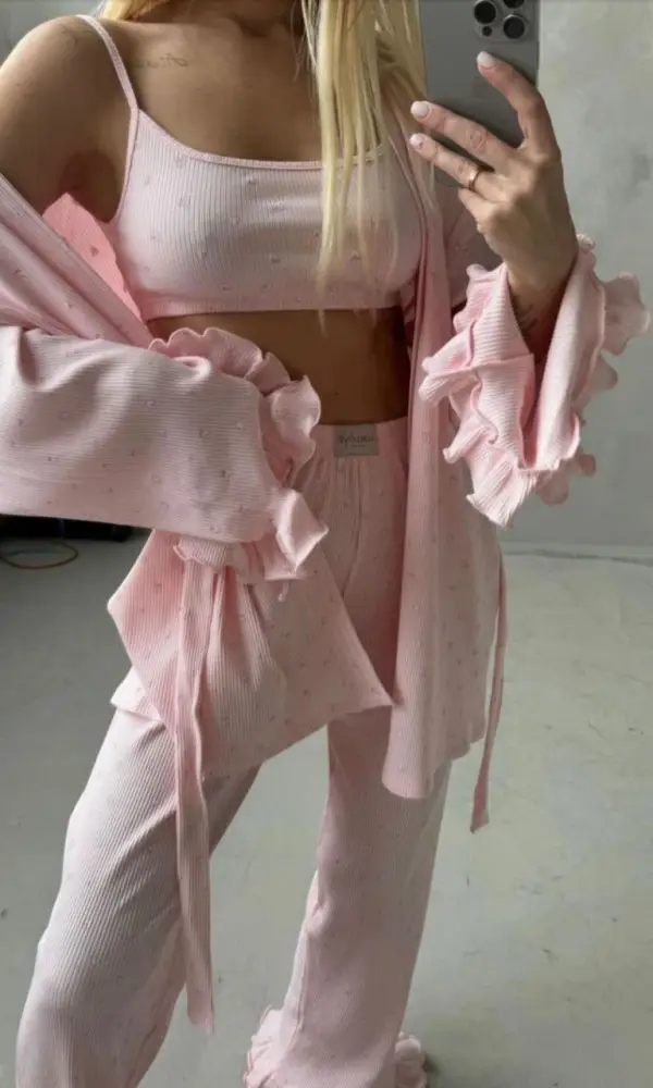 Комплект рубчик , домашний комплект женский ( р-р единый)