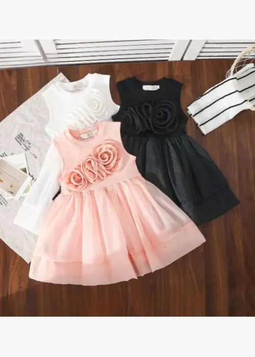 Платье нарядное без рукавов для девочки (р-р 98-122)