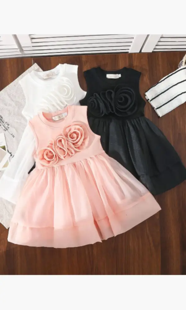 Платье нарядное без рукавов для девочки (р-р 98-122)