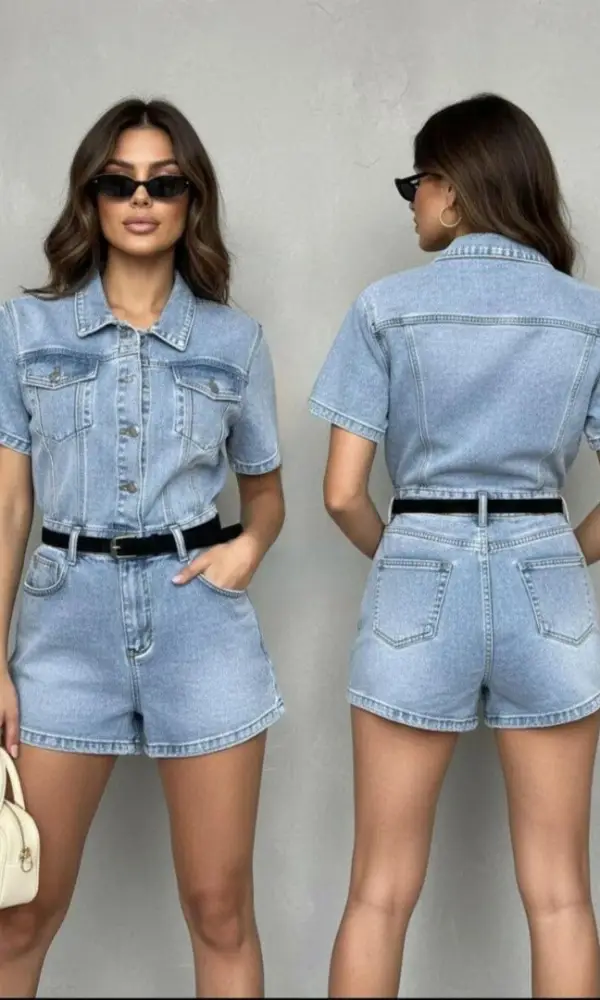 Джинсовый комбинезон с шортами женский (р-р 25-29)