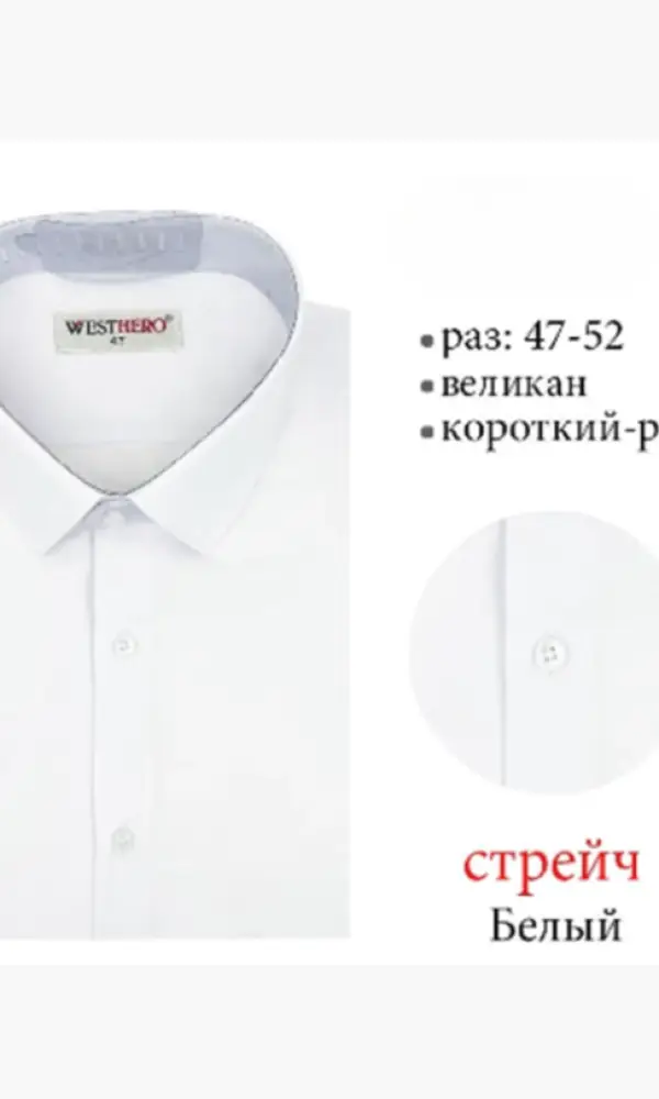 Рубашка с коротким рукавом (р-р 47-52)