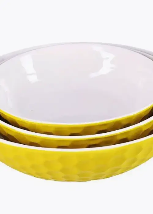Набор салатников 3 предмета, круглые из керамики 