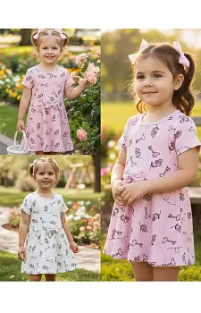 Платье лапша трикотажное для девочки (р-р 1-4 лет)