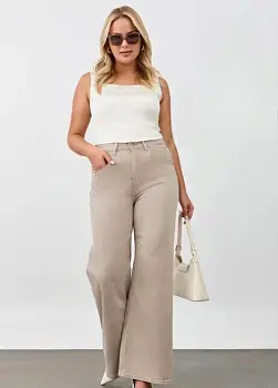 Джинсы палаццо женские с высокой посадкой (р-р 28-33)