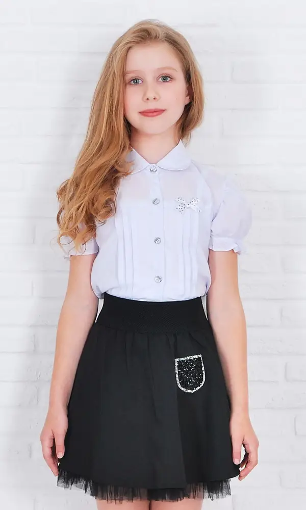 Блуза для девочки с коротким рукавом
