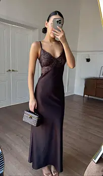 Платье комбинация с кружевом женская р-р 42-44