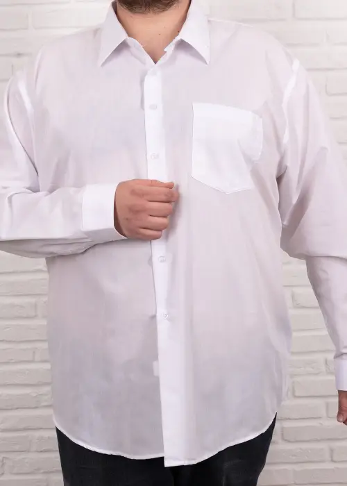 Рубашка "Классика" мужская, однотонная, большие размеры (р-р 54-64)