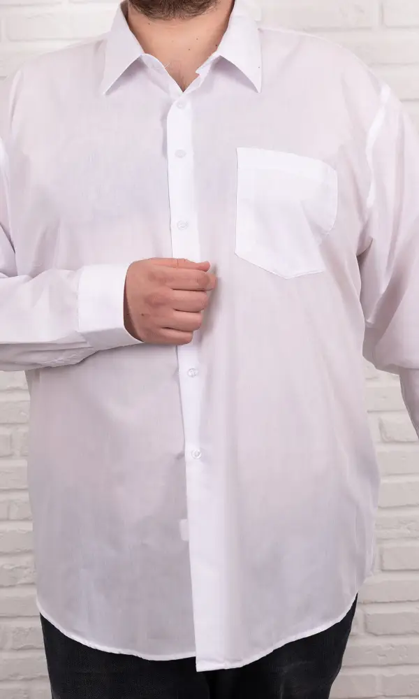 Рубашка "Классика" мужская, однотонная, большие размеры (р-р 54-64)