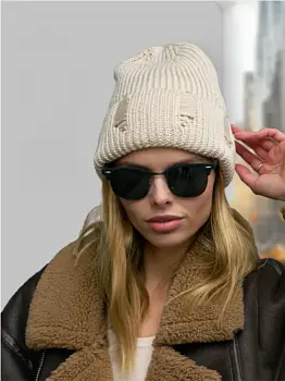 Шапка вязаная рваная р-р 54-58