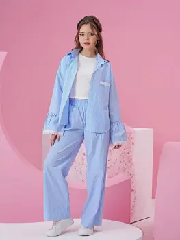 Костюм летний для девочки: рубашка+брюки (р-р 36-44)