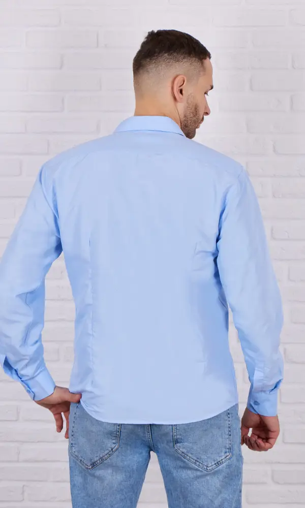 Рубашка мужская "Классика",однотонная, длинный рукав (р-р 48-58)