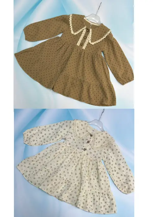 Платье муслиновое с воротником р-р 28-34