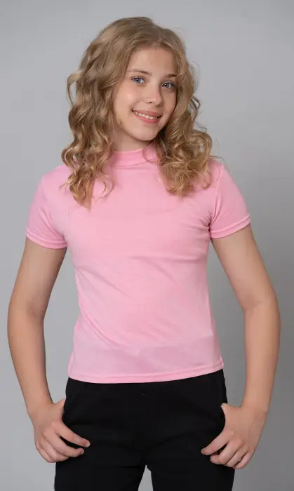 Водолазка с коротким рукавом  для девочки (6-12 лет)