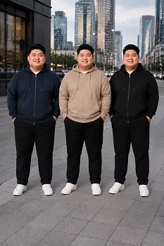 Толстовка на молнии с капюшоном (р-р 4XL-8XL)