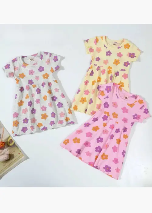 Платье с коротким рукавом летнее для девочки (р-р 80-120)