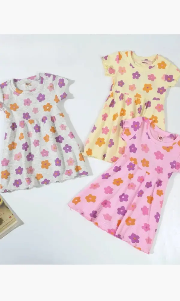 Платье с коротким рукавом летнее для девочки (р-р 80-120)