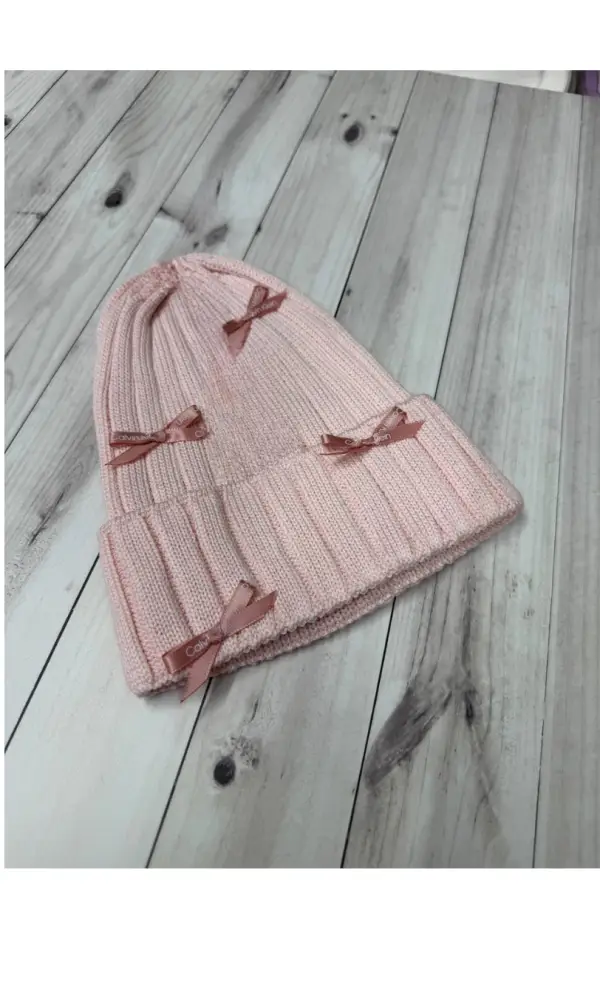 Шапка женская с бантиками р-р 56-60