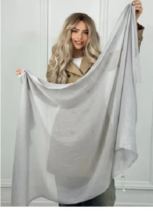 Шарф палантин тонкий однотонный (р-р 80*190)