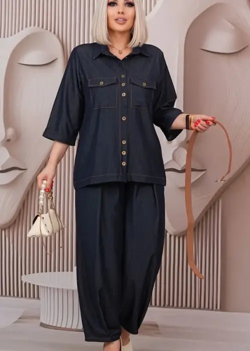 Костюм двойка джинсовый женский (р-р 48-54)