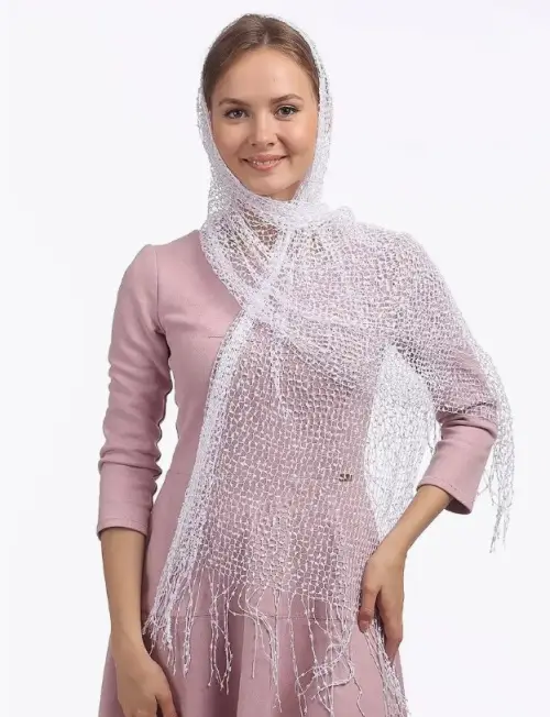 Шарф-накидка сетка ( 40*140)