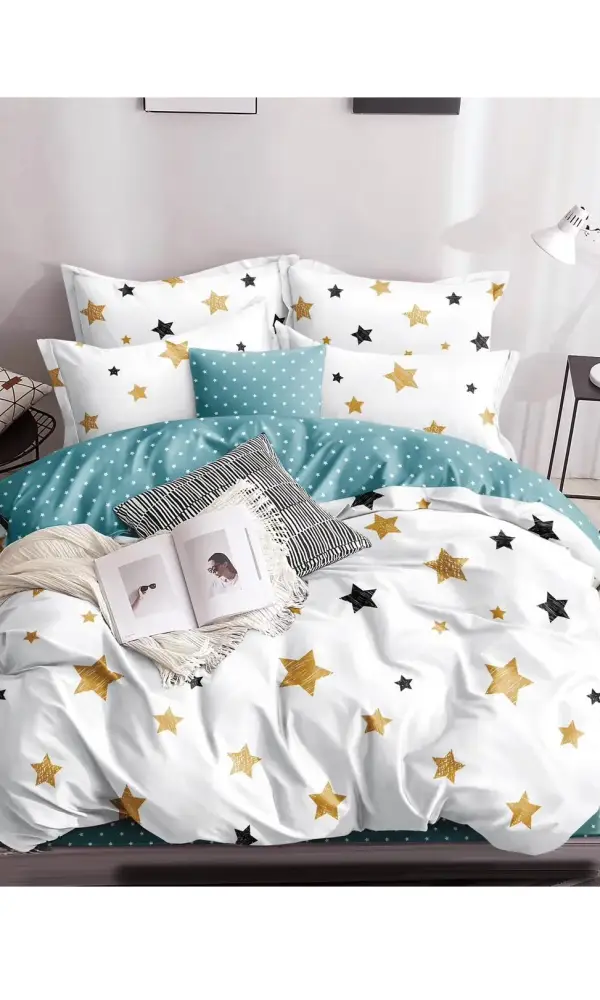 Комплект постельного белья с принтом, поплин (Семейный)