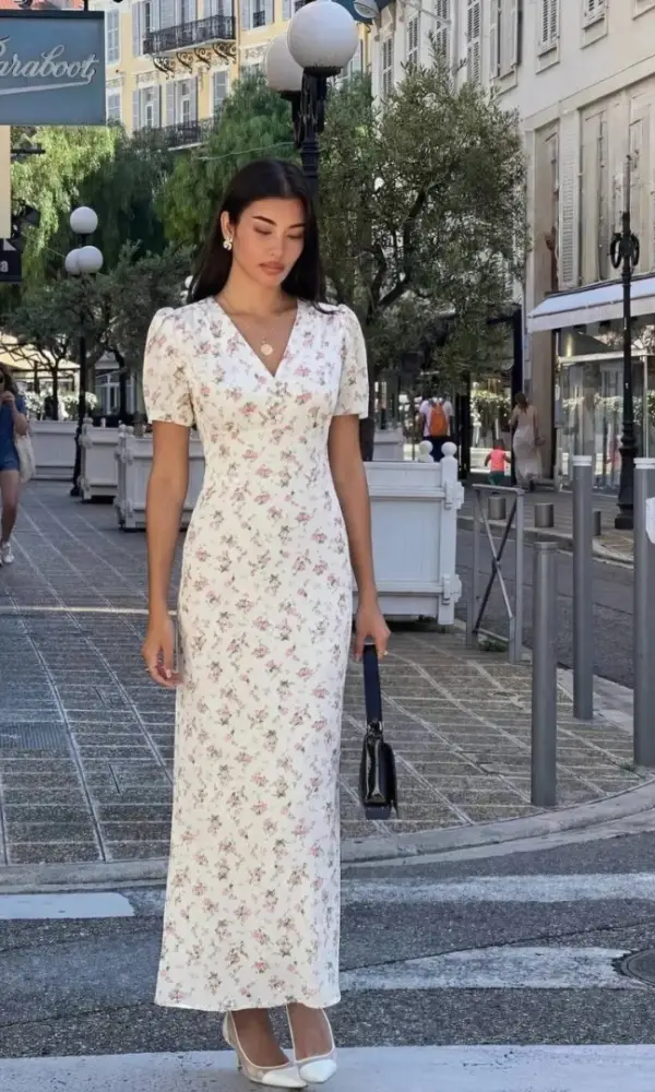 Платье макси с драпировкой на груди женское (р-р 42-48)