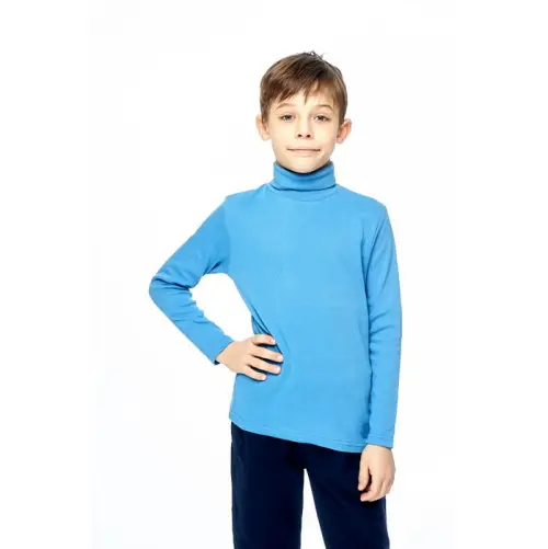 Водолазка однотонная, синяя для мальчика (1-4 лет)