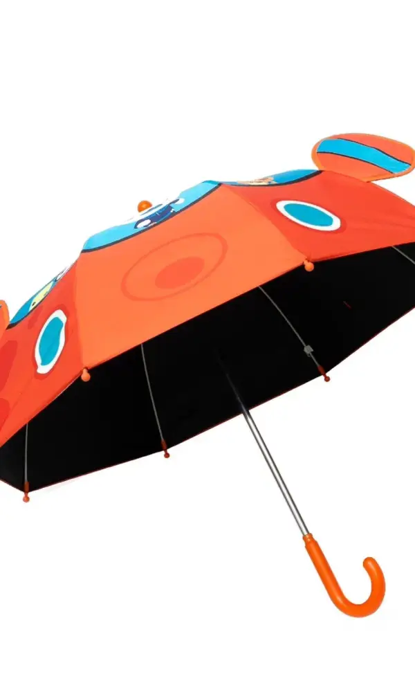 Зонт-трость  детский с ушками, полуавтомат ( 8 спиц)