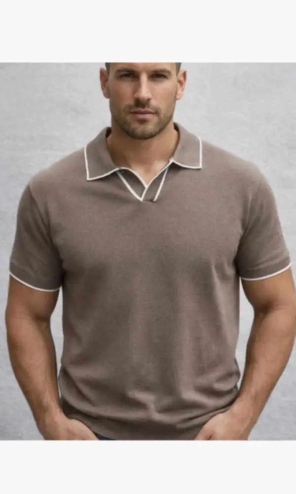 Футболка поло с коротким рукавом летняя мужская (р-р M-3XL)