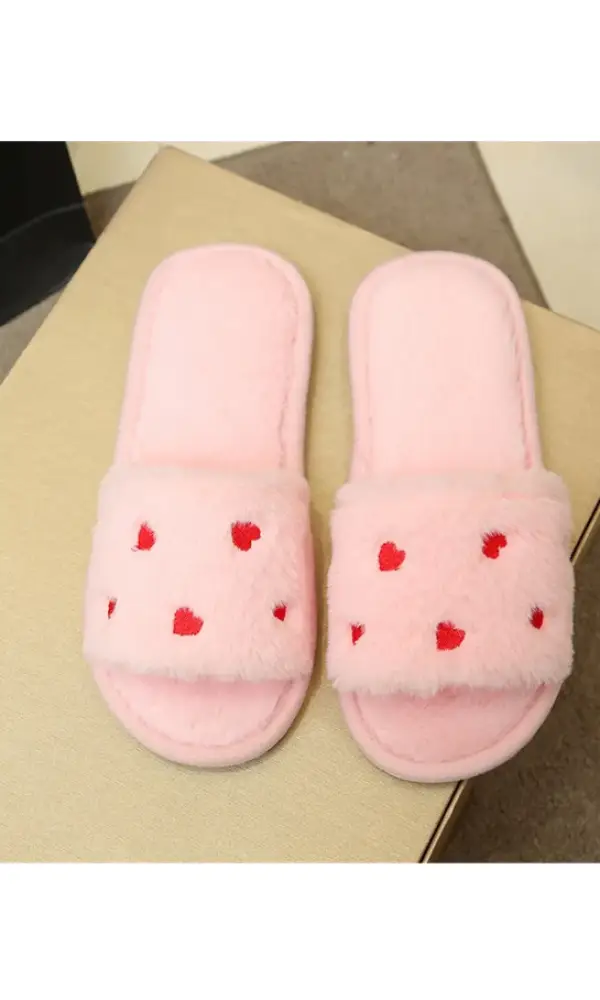 Тапочки открытые с сердечками женские р-р 36-45