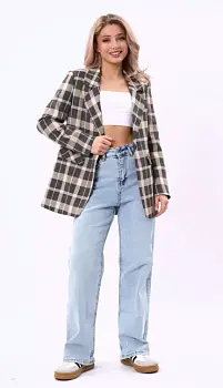 Пиджак женский в клетку р-р 42-48