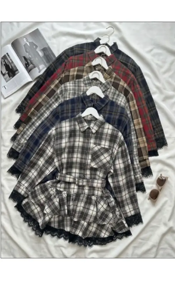 Платье- рубашка в клетку женское р-р 42-44