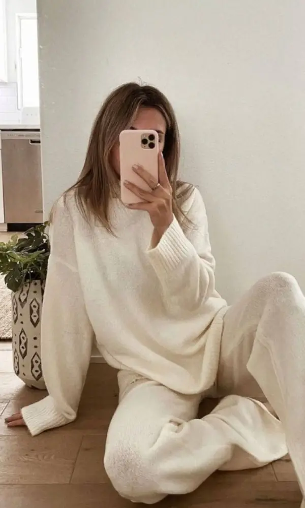 Костюм вязаный с брюками теплый р-р 42-48