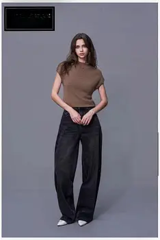 Джинсы женские широкие палаццо с высокой посадкой (р-р 28-33)