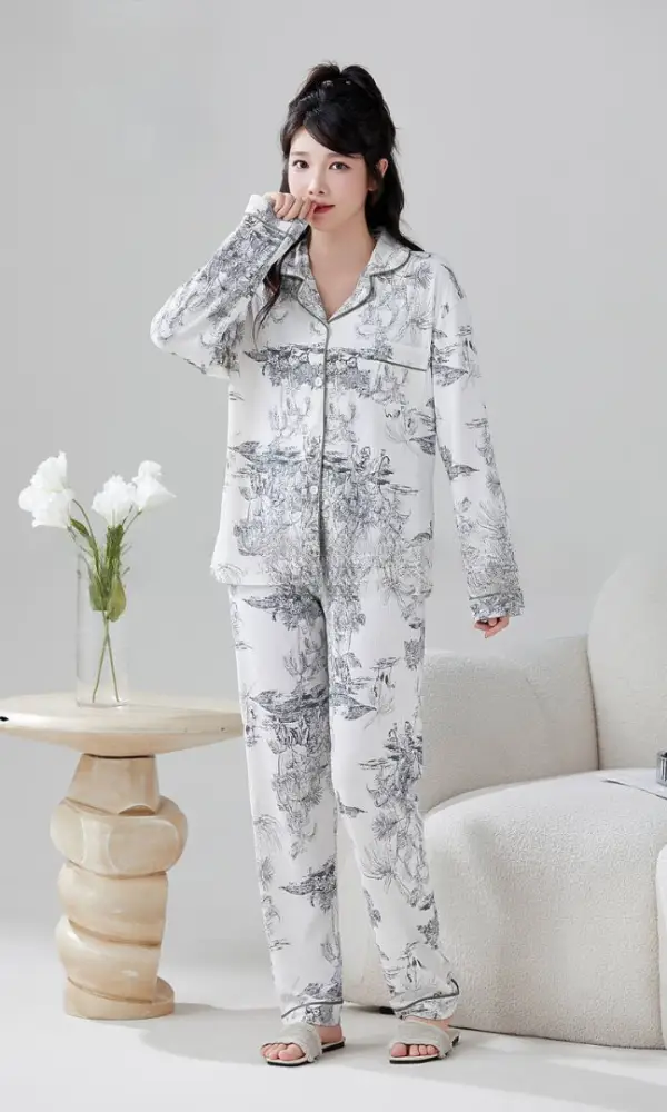 Пижама женская рубашка и брюки (M-XXL)