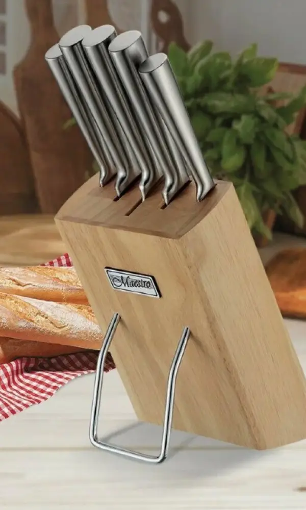 Набор высококачественных ножей из нержавеющей стали 6 предметов+подставка