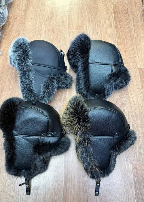 Шапка ушанка меховая мужская р-р 54-58