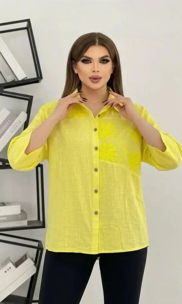 Рубашка льняная женская (р-р 52-58)