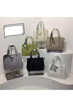 Женская сумка кожаная с платком (р-р 30*22*14)